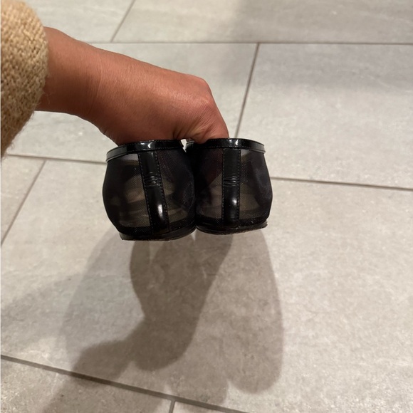 Le Monde Beryl Luna leather trimmed mesh ballet flats - Picture 4 of 6